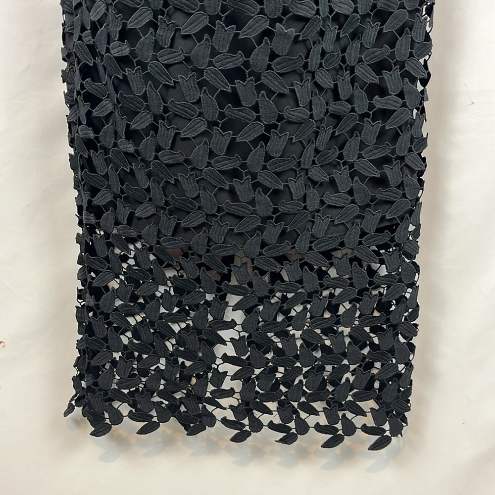 Bardot Liana Leaf Lace Overlay Lined Sleeveless Midi Black Dress Size S -‎ 4 - Picture 6 of 16